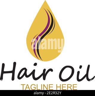 Haaröl Logo Illustration Design Vorlage Stock Vektor