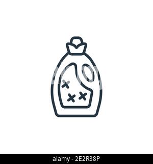 Weichmacher Umrissvektor-Symbol. Dünne Linie schwarz Weichspüler Symbol, flache Vektor einfache Element Illustration von editierbaren Reinigungskonzept isoliert auf weiß Stock Vektor