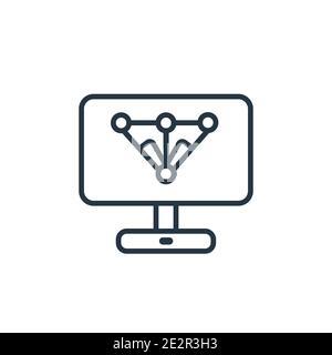 Symbol für soziologische Gliederungsvektoren. Dünne Linie schwarz Soziologie Symbol, flache Vektor einfache Element Illustration aus editierbaren Online-Lernkonzept isoliert Stock Vektor