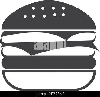 Hamburger Vektor Symbol Illustration Design Stock Vektor
