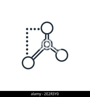 Knoten Umriss Vektor-Symbol. Dünne Linie schwarze Knoten Symbol, flache Vektor einfache Element Illustration aus editierbaren Inhalt Konzept isolierte Kontur auf weiß Stock Vektor