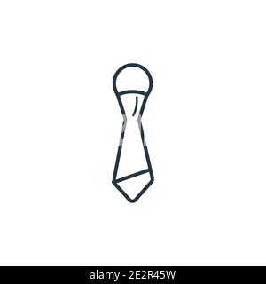 Necktie Umriss Vektor-Symbol. Dünne Linie schwarz Krawatte Symbol, flache Vektor einfache Element Illustration von editierbaren Konzept isoliert auf weißem Hintergrund Stock Vektor