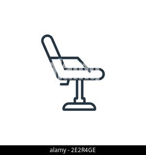 Beauty Salon Stuhl Umriss Vektor-Symbol. Dünne Linie schwarz Schönheit Salon Stuhl Symbol, flache Vektor einfache Element Illustration von editierbaren Beauty-Konzept Stock Vektor