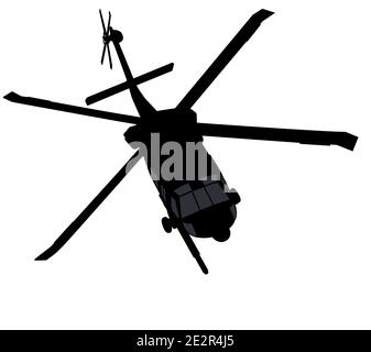 Hubschrauber Vektor Silhouette Stock Vektor