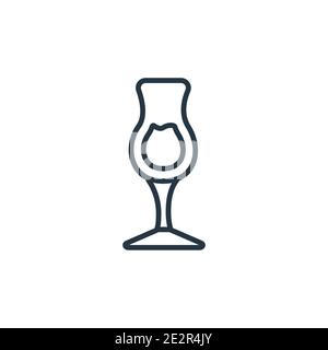 Mai thai Umriss Vektor-Symbol. Dünne Linie schwarz Mai thai Symbol, flache Vektor einfache Element Illustration aus editierbaren Getränken Konzept isoliert auf weißem BA Stock Vektor