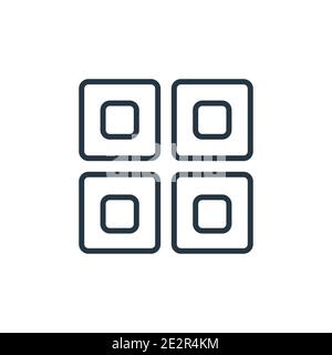 Symbol für den AI-Rasterlinien-Vektor. Dünne Linie schwarz ai Grid Symbol, flache Vektor einfache Element Illustration aus bearbeitbaren künstlichen Intelegenz und Zukunft te Stock Vektor
