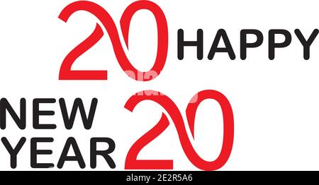 Frohes neues Jahr 2020 Logo Text Design Vektor Illustration - vektor Stock Vektor