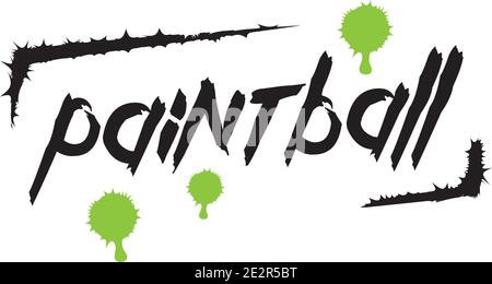 Vektor-Logo für Paintball-Spiel Stock Vektor