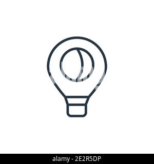 Symbol für den Umriss des Heißluftballons. Dünne Linie schwarz Heißluftballon Symbol, flache Vektor einfache Element Illustration von editierbaren brasilia Konzept isol Stock Vektor