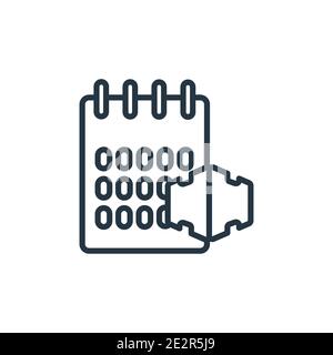 Vektorsymbol für das Lieferdatum. Dünne Linie schwarz Lieferdatum Symbol, flache Vektor einfache Element Illustration von editierbaren Lieferung und Logistik CO Stock Vektor