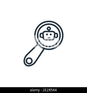 Microbots Umriss Vektor-Symbol. Dünne Linie schwarz microbots Symbol, flache Vektor einfache Element Illustration aus editierbaren künstlichen Intelegence und Futur Stock Vektor