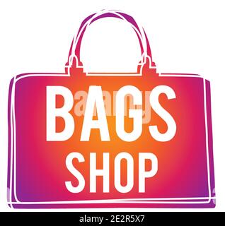 Vektor-Logo von Frauen Taschen und Shopping Stock Vektor