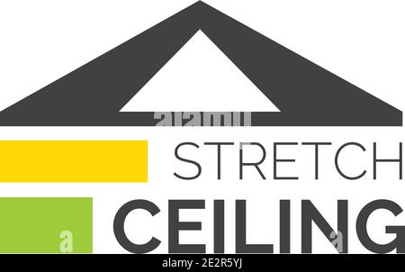 Vektor-Logo von Decken und Stretch-Decken Stock Vektor