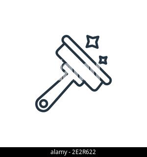 Wiper Umriss Vektor-Symbol. Dünne Linie schwarz Wischersymbol, flache Vektor einfache Element Illustration von editierbaren Reinigungskonzept isoliert auf weißem Backgr Stock Vektor