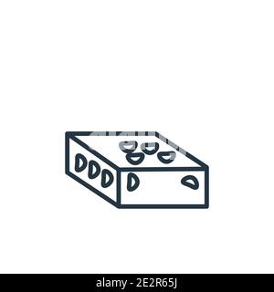 Vektorsymbol für den Turronenumriss. Dünne Linie schwarz Turron Symbol, flache Vektor einfache Element Illustration aus editierbaren Kultur Konzept isoliert auf weißem Hintergrund Stock Vektor