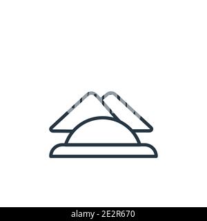 Vektorsymbol für Serviette-Umriss. Dünne Linie schwarz Serviette Symbol, flache Vektor einfache Element Illustration von editierbaren Reinigungskonzept isoliert auf whit Stock Vektor