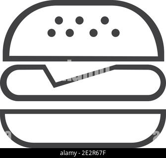 Hamburger Vektor Symbol Illustration Design Stock Vektor