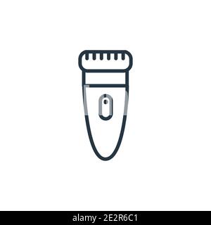 Vektorsymbol für den Haarschneider. Dünne Linie schwarz Haarschneider Symbol, flache Vektor einfache Element Illustration von editierbaren Beauty-Konzept isoliert auf Stock Vektor