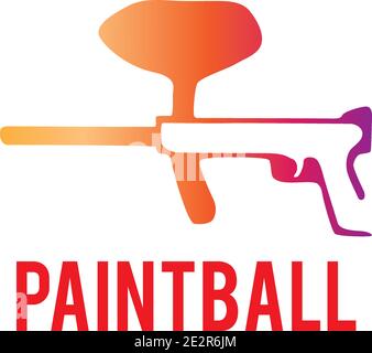 Vector Logo für Paintball und Airsoft Spiel Stock Vektor