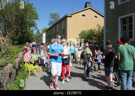 Kumpula Village Party (Kumpulan kyläjuhlat) in Kumpula, Helsinki, Finnland Stockfoto