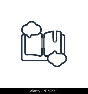 Vektorsymbol für das Beschwerdebuch. Dünne Linie schwarz Beschwerden Buch Symbol, flache Vektor einfache Element Illustration von editierbaren Kommunikation concep Stock Vektor
