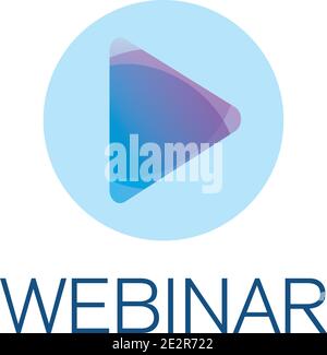 vektorlogo für Online-Webinar, Webkonferenz Stock Vektor