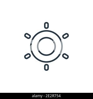 Symbol für GIF-Umrissvektor. Dünne Linie schwarz gif Symbol, flache Vektor einfache Element Illustration aus editierbaren Crowdfunding Konzept isolierte Strich auf weiß Stock Vektor