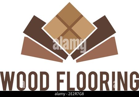 Vektor-Logo von Holzböden und Belägen Stock Vektor