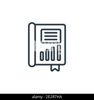 Vektorsymbol für Textumrisse. Dünne Linie schwarze Geschichte Symbol, flache Vektor einfache Element Illustration aus editierbaren Geschäftskonzept isoliert auf weißem Backgr Stock Vektor