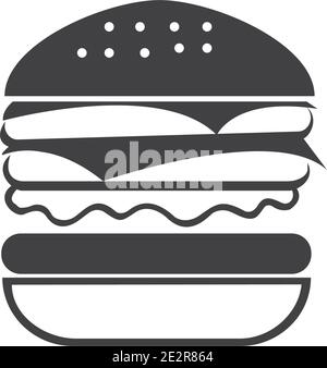 Hamburger Vektor Symbol Illustration Design Stock Vektor