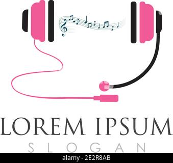 Musik beachten Sie die Symbole Logos und Symbole Vorlage Stock Vektor
