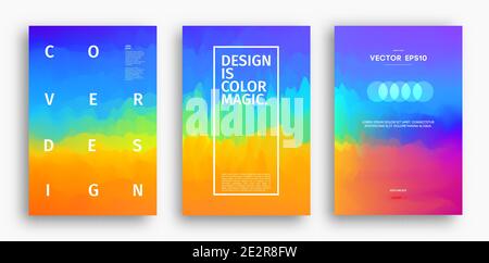 Farbverlauf im abstrakten Stil. Gradient Mesh Poster abstrakter Hintergrund. Banner-Design mit Fluidgradient. Kurvenvektordarstellung. Stock Vektor