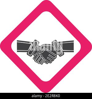 Logo-Vorlage für Handshake Stock Vektor