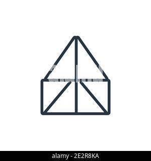 Symbol für den Gliederungsvektor. Dünne Linie schwarz Balken-Symbol, flache Vektor einfache Element Illustration aus editierbaren Konstruktionskonzept isoliert auf weißem BA Stock Vektor