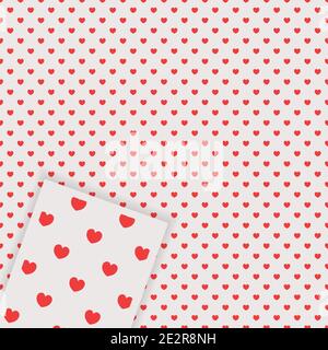Niedliches Nahtloses Herzmuster. Valentinstag Hintergrund. Stock Vektor
