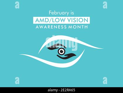 vektor-Illustration von AMD oder Low Vision Awareness Month Konzept Design Stock Vektor