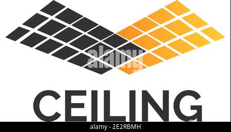 Vektor-Logo von Decken und Stretch-Decken Stock Vektor
