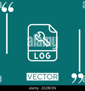 Protokollformat Vektorsymbol Lineares Symbol. Bearbeitbare Konturlinie Stock Vektor