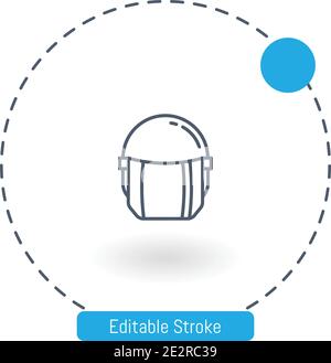 Helm Vektor Symbol editierbare Kontur Kontur Symbole für Web und Mobil Stock Vektor