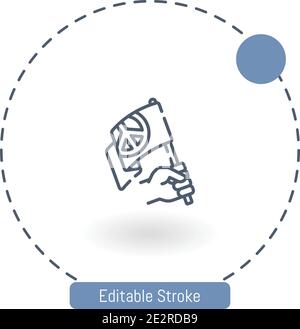 Peace Vector Icon editierbare Konturumrisssymbole für Web und Mobil Stock Vektor