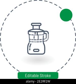 Vektorsymbol für Küchenmaschine bearbeitbare Symbole für Konturumrisse für das Web Und mobil Stock Vektor