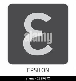 Epsilon-symbol mit griechischem Buchstaben Stock Vektor