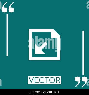 Vektor-Symbol einfügen Lineares Symbol. Bearbeitbare Konturlinie Stock Vektor