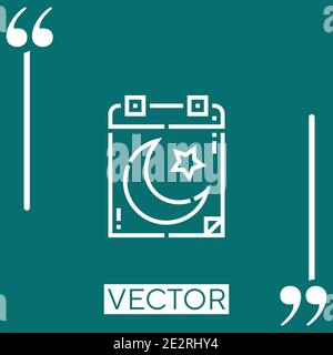 islam Vektor-Symbol Lineares Symbol. Bearbeitbare Linie mit Konturen Stock Vektor