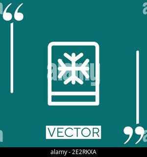 Vektorsymbol Gefriergerät Lineares Symbol. Bearbeitbare Konturlinie Stock Vektor