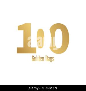 100 Brieftyp golden Vektor Logo Design Stock Vektor