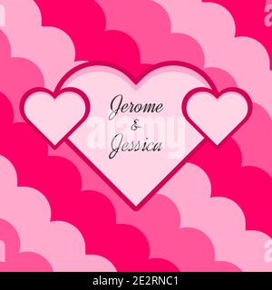 Hintergrund Liebe Herz Illustration Banner Social Media Post geeignet für Romantische Liebe Event Grafik Notwendigkeit Stock Vektor