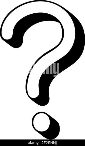 Fragezeichen, Vektorgrafik, handgezeichnet Stock Vektor