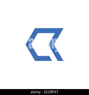 Letter cr einfache geometrische Linie abstrakt Logo Vektor Stock Vektor