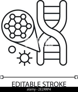 Lineares Symbol für DNA-Struktur Stock Vektor
